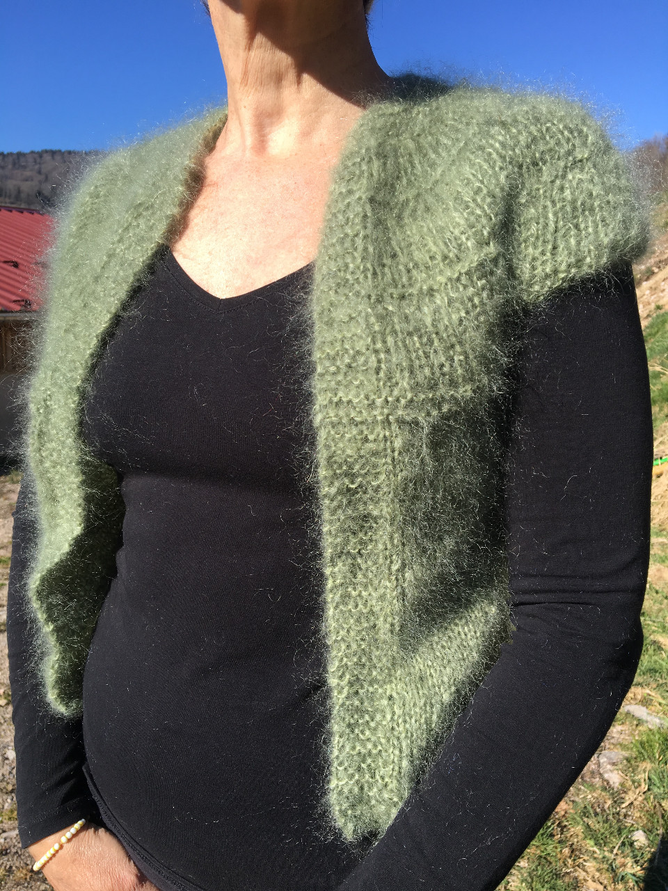 KIT à tricoter Gilet sans manche pur mohair - La ferme sous les Hiez