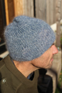 bonnet mohair soie tricote main
